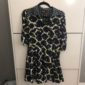 DKNY pleated collared dress
